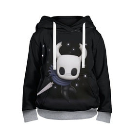 Детская толстовка 3D с принтом Hollow Knight в городе Новоалтайск, 100% полиэстер | двухслойный капюшон со шнурком для регулировки, мягкие манжеты на рукавах и по низу толстовки, спереди карман-кенгуру с мягким внутренним слоем | hollow knight | детская | для детей | игра | компьютерная игра | королевство | рыцарь | темный рыцарь | холлов кнайт | экшен