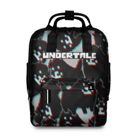 Женский рюкзак 3D Undertale (Надоедливый пёс).: в городе Новоалтайск, 100% полиэстер | лямки с регулируемой длиной, сверху ручки, чтобы рюкзак нести как сумку. Основное отделение закрывается на молнию, как и внешний карман. Внутри два дополнительных кармана, один из которых закрывается на молнию. По бокам два дополнительных кармашка, куда поместится маленькая бутылочка
| 3d | glitch | pixel | undertale | андертейл | без глаз | глитч | игра | надоедливая собака | надоедливый пес | надпись | пиксель | пикселя | подземная история | текстура
