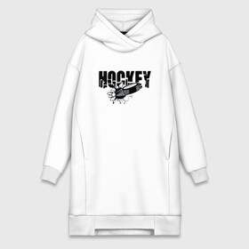 Платье-худи хлопок с принтом Hockey в городе Новоалтайск,  |  | бросок | вратарь | канада | клюшка | лед | надпись | нападающий | россия | спорт | удар | хоккеист | хоккей | шайба | я люблю хоккей