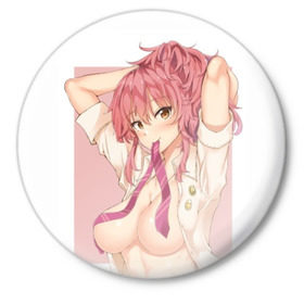 Значок с принтом Hentai by Magifuro Konnyaku в городе Новоалтайск,  металл | круглая форма, металлическая застежка в виде булавки | anime | hot | meme | аниме | бикини | галстук | девушка | иероглиф | манга | стиль | фентези | формы | япония