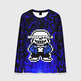 Мужской лонгслив 3D с принтом Undertale. в городе Новоалтайск, 100% полиэстер | длинные рукава, круглый вырез горловины, полуприлегающий силуэт | 3d | pixel | undertale | абстракция | андертейл | геометрия | игра | надпись | пиксель | пикселя | подземная история | текстура