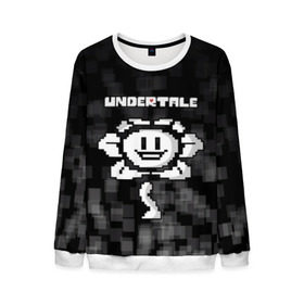 Мужской свитшот 3D с принтом Undertale. в городе Новоалтайск, 100% полиэстер с мягким внутренним слоем | круглый вырез горловины, мягкая резинка на манжетах и поясе, свободная посадка по фигуре | 3d | pixel | undertale | абстракция | андертейл | геометрия | игра | надпись | пиксель | пикселя | подземная история | текстура | цветок