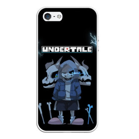 Чехол для iPhone 5/5S матовый с принтом Undertale в городе Новоалтайск, Силикон | Область печати: задняя сторона чехла, без боковых панелей | Тематика изображения на принте: 3d | hp | pixel | sans | undertale | абстракция | андертейл | геометрия | гроза | игра | кости | молния | надпись | пиксель | пикселя | подземная история | текстура