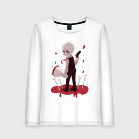 Женский лонгслив хлопок с принтом Undertale в городе Новоалтайск, 100% хлопок |  | pixel | sans | undertale | андертейл | игра | кости | кровь | надпись | пиксель | пикселя | подземная история | хлопок | цветы