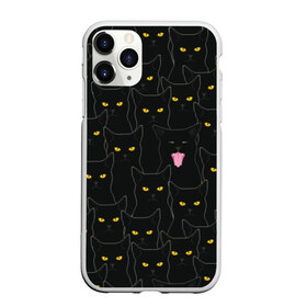 Чехол для iPhone 11 Pro Max матовый с принтом Чёрные коты в городе Новоалтайск, Силикон |  | black | cat | eyes | halloween | kitten | look | magic | muzzle | mysticism | witch | witchcraft | yellow | ведьма | взгляд | глаза | желтый | колдовство | кот | котёнок | котик | кошачья | магия | мистика | хэллоуин | черный