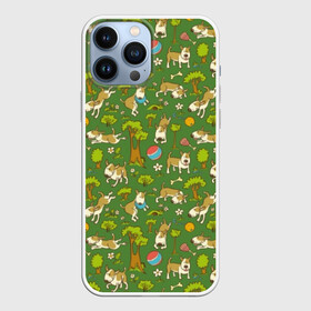 Чехол для iPhone 13 Pro Max с принтом Забавные собаки в городе Новоалтайск,  |  | animal | dog | fauna | flora | funny | game | green | pet | puppy | smile | trees | деревья | животное | забавный | зеленый | игра | пёс | питомец | прикольный | псина | собака | улыбка | фауна | флора | щенок