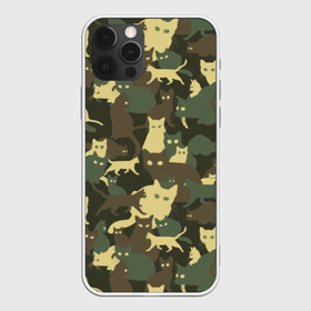 Чехол для iPhone 12 Pro Max с принтом Кошачий камуфляж в городе Новоалтайск, Силикон |  | Тематика изображения на принте: animal | camouflage | cat | funny | green | khaki | marsh | silhouette | болотный | животное | забавный | зеленый | камуфляж | кот | котик | силуэт | хаки