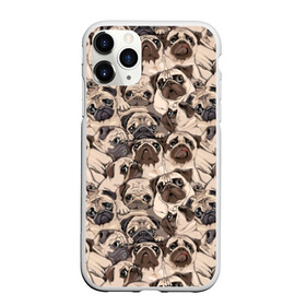 Чехол для iPhone 11 Pro Max матовый Мопсы: в городе Новоалтайск, Силикон | | animal | attractive face | breed | cute | dog | eyes | funny | look | pug | puppy | взгляд | глаза | животное | забавный | милый | мопс | порода | собака | щенок