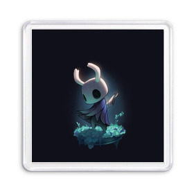 Магнит 55*55 с принтом Hollow Knight в городе Новоалтайск, Пластик | Размер: 65*65 мм; Размер печати: 55*55 мм | Тематика изображения на принте: hollow knight | детская | для детей | игра | компьютерная игра | королевство | рыцарь | темный рыцарь | холлов кнайт | экшен
