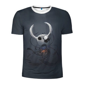 Мужская футболка 3D спортивная с принтом Hollow Knight в городе Новоалтайск, 100% полиэстер с улучшенными характеристиками | приталенный силуэт, круглая горловина, широкие плечи, сужается к линии бедра | hollow knight | детская | для детей | игра | компьютерная игра | королевство | рыцарь | темный рыцарь | холлов кнайт | экшен