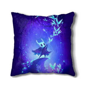 Подушка 3D с принтом Hollow Knight в городе Новоалтайск, наволочка – 100% полиэстер, наполнитель – холлофайбер (легкий наполнитель, не вызывает аллергию). | состоит из подушки и наволочки. Наволочка на молнии, легко снимается для стирки | hollow knight | детская | для детей | игра | компьютерная игра | королевство | рыцарь | темный рыцарь | холлов кнайт | экшен