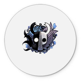 Коврик для мышки круглый с принтом Hollow Knight в городе Новоалтайск, резина и полиэстер | круглая форма, изображение наносится на всю лицевую часть | hollow knight | детская | для детей | игра | компьютерная игра | королевство | рыцарь | темный рыцарь | холлов кнайт | экшен