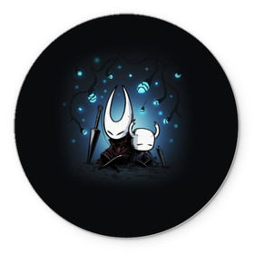 Коврик для мышки круглый с принтом Hollow Knight в городе Новоалтайск, резина и полиэстер | круглая форма, изображение наносится на всю лицевую часть | hollow knight | детская | для детей | игра | компьютерная игра | королевство | рыцарь | темный рыцарь | холлов кнайт | экшен