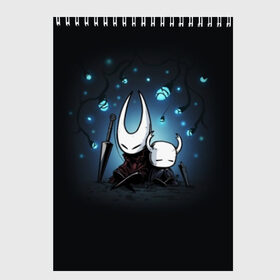 Скетчбук с принтом Hollow Knight в городе Новоалтайск, 100% бумага
 | 48 листов, плотность листов — 100 г/м2, плотность картонной обложки — 250 г/м2. Листы скреплены сверху удобной пружинной спиралью | hollow knight | детская | для детей | игра | компьютерная игра | королевство | рыцарь | темный рыцарь | холлов кнайт | экшен