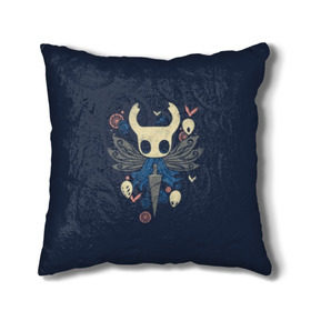 Подушка 3D с принтом Hollow Knight в городе Новоалтайск, наволочка – 100% полиэстер, наполнитель – холлофайбер (легкий наполнитель, не вызывает аллергию). | состоит из подушки и наволочки. Наволочка на молнии, легко снимается для стирки | hollow knight | детская | для детей | игра | компьютерная игра | королевство | рыцарь | темный рыцарь | холлов кнайт | экшен