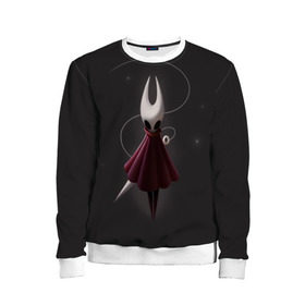 Детский свитшот 3D с принтом Hollow Knight в городе Новоалтайск, 100% полиэстер | свободная посадка, прямой крой, мягкая тканевая резинка на рукавах и понизу свитшота | Тематика изображения на принте: hollow knight | детская | для детей | игра | компьютерная игра | королевство | рыцарь | темный рыцарь | холлов кнайт | экшен