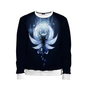 Детский свитшот 3D с принтом Hollow Knight в городе Новоалтайск, 100% полиэстер | свободная посадка, прямой крой, мягкая тканевая резинка на рукавах и понизу свитшота | Тематика изображения на принте: hollow knight | детская | для детей | игра | компьютерная игра | королевство | рыцарь | темный рыцарь | холлов кнайт | экшен