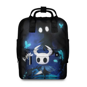 Женский рюкзак 3D с принтом Hollow Knight в городе Новоалтайск, 100% полиэстер | лямки с регулируемой длиной, сверху ручки, чтобы рюкзак нести как сумку. Основное отделение закрывается на молнию, как и внешний карман. Внутри два дополнительных кармана, один из которых закрывается на молнию. По бокам два дополнительных кармашка, куда поместится маленькая бутылочка
 | hollow knight | детская | для детей | игра | компьютерная игра | королевство | рыцарь | темный рыцарь | холлов кнайт | экшен