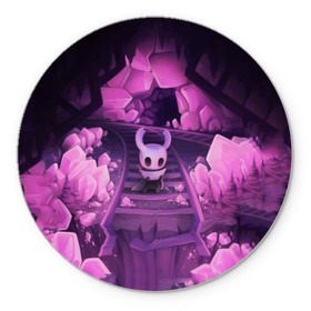 Коврик для мышки круглый с принтом Hollow Knight в городе Новоалтайск, резина и полиэстер | круглая форма, изображение наносится на всю лицевую часть | Тематика изображения на принте: hollow knight | детская | для детей | игра | компьютерная игра | королевство | рыцарь | темный рыцарь | холлов кнайт | экшен