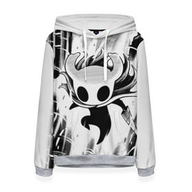 Женская толстовка 3D с принтом Hollow Knight в городе Новоалтайск, 100% полиэстер  | двухслойный капюшон со шнурком для регулировки, мягкие манжеты на рукавах и по низу толстовки, спереди карман-кенгуру с мягким внутренним слоем. | hollow knight | детская | для детей | игра | компьютерная игра | королевство | рыцарь | темный рыцарь | холлов кнайт | экшен