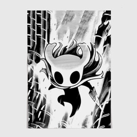 Постер с принтом Hollow Knight в городе Новоалтайск, 100% бумага
 | бумага, плотность 150 мг. Матовая, но за счет высокого коэффициента гладкости имеет небольшой блеск и дает на свету блики, но в отличии от глянцевой бумаги не покрыта лаком | hollow knight | детская | для детей | игра | компьютерная игра | королевство | рыцарь | темный рыцарь | холлов кнайт | экшен