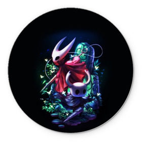 Коврик для мышки круглый с принтом Hollow Knight в городе Новоалтайск, резина и полиэстер | круглая форма, изображение наносится на всю лицевую часть | hollow knight | детская | для детей | игра | компьютерная игра | королевство | рыцарь | темный рыцарь | холлов кнайт | экшен