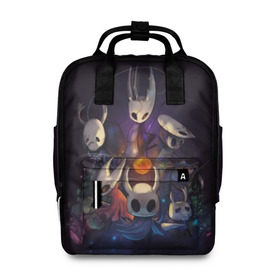 Женский рюкзак 3D с принтом Hollow Knight в городе Новоалтайск, 100% полиэстер | лямки с регулируемой длиной, сверху ручки, чтобы рюкзак нести как сумку. Основное отделение закрывается на молнию, как и внешний карман. Внутри два дополнительных кармана, один из которых закрывается на молнию. По бокам два дополнительных кармашка, куда поместится маленькая бутылочка
 | hollow knight | детская | для детей | игра | компьютерная игра | королевство | рыцарь | темный рыцарь | холлов кнайт | экшен