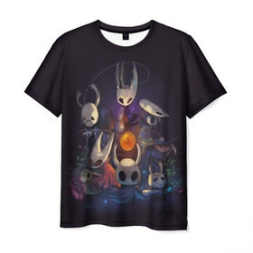 Мужская футболка 3D с принтом Hollow Knight в городе Новоалтайск, 100% полиэфир | прямой крой, круглый вырез горловины, длина до линии бедер | Тематика изображения на принте: hollow knight | детская | для детей | игра | компьютерная игра | королевство | рыцарь | темный рыцарь | холлов кнайт | экшен