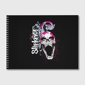Альбом для рисования с принтом Slipknot в городе Новоалтайск, 100% бумага
 | матовая бумага, плотность 200 мг. | band | corey taylor | jim root | metal | mick thomson | music | official | альтернативный | глэм | готик | гранж | метал | музыка | пост | рок | хард