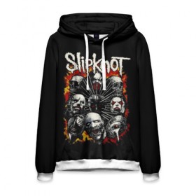 Мужская толстовка 3D с принтом Slipknot в городе Новоалтайск, 100% полиэстер | двухслойный капюшон со шнурком для регулировки, мягкие манжеты на рукавах и по низу толстовки, спереди карман-кенгуру с мягким внутренним слоем. | band | corey taylor | jim root | metal | mick thomson | music | official | альтернативный | глэм | готик | гранж | метал | музыка | пост | рок | хард