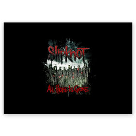 Поздравительная открытка с принтом Slipknot в городе Новоалтайск, 100% бумага | плотность бумаги 280 г/м2, матовая, на обратной стороне линовка и место для марки
 | Тематика изображения на принте: band | corey taylor | jim root | metal | mick thomson | music | official | альтернативный | глэм | готик | гранж | метал | музыка | пост | рок | слипкнот | хард