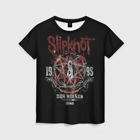 Женская футболка 3D с принтом Slipknot в городе Новоалтайск, 100% полиэфир ( синтетическое хлопкоподобное полотно) | прямой крой, круглый вырез горловины, длина до линии бедер | band | corey taylor | jim root | metal | mick thomson | music | official | альтернативный | глэм | готик | гранж | метал | музыка | пост | рок | слипкнот | хард