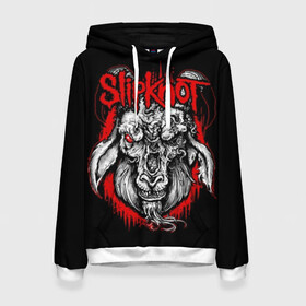 Женская толстовка 3D с принтом Slipknot в городе Новоалтайск, 100% полиэстер  | двухслойный капюшон со шнурком для регулировки, мягкие манжеты на рукавах и по низу толстовки, спереди карман-кенгуру с мягким внутренним слоем. | band | corey taylor | jim root | metal | mick thomson | music | official | альтернативный | глэм | готик | гранж | метал | музыка | пост | рок | слипкнот | хард