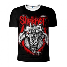 Мужская футболка 3D спортивная с принтом Slipknot в городе Новоалтайск, 100% полиэстер с улучшенными характеристиками | приталенный силуэт, круглая горловина, широкие плечи, сужается к линии бедра | band | corey taylor | jim root | metal | mick thomson | music | official | альтернативный | глэм | готик | гранж | метал | музыка | пост | рок | слипкнот | хард