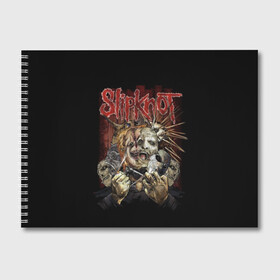 Альбом для рисования с принтом Slipknot в городе Новоалтайск, 100% бумага
 | матовая бумага, плотность 200 мг. | band | corey taylor | jim root | metal | mick thomson | music | official | альтернативный | глэм | готик | гранж | метал | музыка | пост | рок | слипкнот | хард