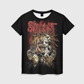 Женская футболка 3D с принтом Slipknot в городе Новоалтайск, 100% полиэфир ( синтетическое хлопкоподобное полотно) | прямой крой, круглый вырез горловины, длина до линии бедер | band | corey taylor | jim root | metal | mick thomson | music | official | альтернативный | глэм | готик | гранж | метал | музыка | пост | рок | слипкнот | хард