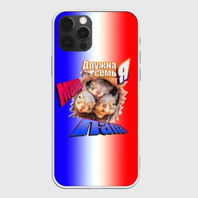 Чехол для iPhone 12 Pro Max с принтом Мама Папа Я дружная семья в городе Новоалтайск, Силикон |  | Тематика изображения на принте: веселая картинка на одежде | для всей семьи | дружная семья | заказать подарок всей семье | купить футболку с белками | купить яркую футболку | мама папа я дружная семья | с белками