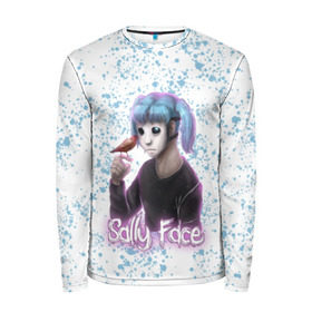 Мужской лонгслив 3D с принтом Sally Face в городе Новоалтайск, 100% полиэстер | длинные рукава, круглый вырез горловины, полуприлегающий силуэт | game | horror | larry | logo | mask | new | sally face | sf | ангел | боке | волосы | гизмо | девид | девочка | игра | казнь | ларри | лицемер | логотип | мальчик | маска | мрачная | на лице | надпись | призраки | розовый