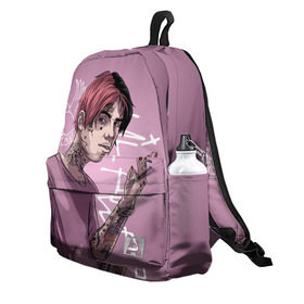 Рюкзак 3D с принтом Lil Peep в городе Новоалтайск, 100% полиэстер | лямки с регулируемой длиной, сверху петелька, чтобы рюкзак можно было повесить на вешалку. Основное отделение закрывается на молнию, как и внешний карман. Внутри два дополнительных кармана, один из которых закрывается на молнию. По бокам два дополнительных кармашка | crybaby | gustav elijah ahr | hellboy | lil peep | lilpeep | peep | rap | густав элайджа ар | лил пип | рэп | хип хоп | эмо рэп