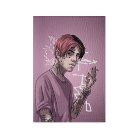 Обложка для паспорта матовая кожа с принтом Lil Peep в городе Новоалтайск, натуральная матовая кожа | размер 19,3 х 13,7 см; прозрачные пластиковые крепления | Тематика изображения на принте: crybaby | gustav elijah ahr | hellboy | lil peep | lilpeep | peep | rap | густав элайджа ар | лил пип | рэп | хип хоп | эмо рэп
