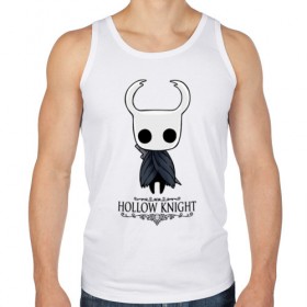 Мужская майка хлопок с принтом Hollow Knight в городе Новоалтайск, 100% хлопок |  | Тематика изображения на принте: hallownest | hollow knight | the knight | игры | компьютерная игра | реймер | рыцарь