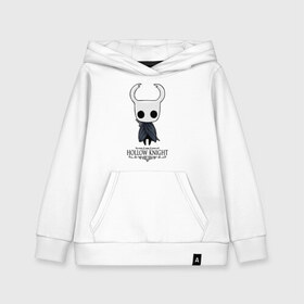 Детская толстовка хлопок с принтом Hollow Knight в городе Новоалтайск, 100% хлопок | Круглый горловой вырез, эластичные манжеты, пояс, капюшен | Тематика изображения на принте: hallownest | hollow knight | the knight | игры | компьютерная игра | реймер | рыцарь