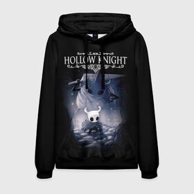 Мужская толстовка 3D с принтом Hollow Knight в городе Новоалтайск, 100% полиэстер | двухслойный капюшон со шнурком для регулировки, мягкие манжеты на рукавах и по низу толстовки, спереди карман-кенгуру с мягким внутренним слоем. | hallownest | hollow knight | the knight | игры | компьютерная игра | реймер | рыцарь