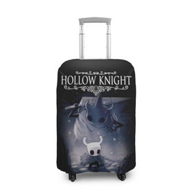 Чехол для чемодана 3D с принтом Hollow Knight в городе Новоалтайск, 86% полиэфир, 14% спандекс | двустороннее нанесение принта, прорези для ручек и колес | hallownest | hollow knight | the knight | игры | компьютерная игра | реймер | рыцарь