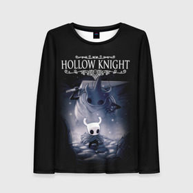 Женский лонгслив 3D с принтом Hollow Knight в городе Новоалтайск, 100% полиэстер | длинные рукава, круглый вырез горловины, полуприлегающий силуэт | hallownest | hollow knight | the knight | игры | компьютерная игра | реймер | рыцарь