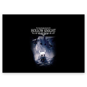Поздравительная открытка с принтом Hollow Knight в городе Новоалтайск, 100% бумага | плотность бумаги 280 г/м2, матовая, на обратной стороне линовка и место для марки
 | hallownest | hollow knight | the knight | игры | компьютерная игра | реймер | рыцарь