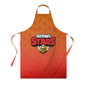 Фартук 3D с принтом Brawl Stars. в городе Новоалтайск, 100% полиэстер | общий размер — 65 х 85 см, ширина нагрудника — 26 см, горловина — 53 см, длина завязок — 54 см, общий обхват в поясе — 173 см. Принт на завязках и на горловине наносится с двух сторон, на основной части фартука — только с внешней стороны | 3d | brawl stars | moba | pattern | red | абстракция | бравл старс | геометрия | жанр | игра | красный | лого | логотип | надпись | паттерн | текстура
