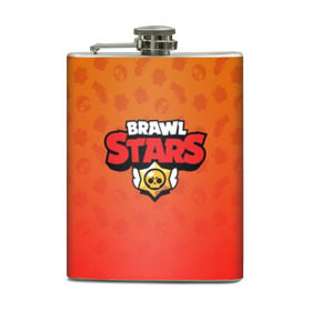 Фляга с принтом Brawl Stars. в городе Новоалтайск, металлический корпус | емкость 0,22 л, размер 125 х 94 мм. Виниловая наклейка запечатывается полностью | Тематика изображения на принте: 3d | brawl stars | moba | pattern | red | абстракция | бравл старс | геометрия | жанр | игра | красный | лого | логотип | надпись | паттерн | текстура