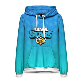 Мужская толстовка 3D с принтом Brawl Stars. в городе Новоалтайск, 100% полиэстер | двухслойный капюшон со шнурком для регулировки, мягкие манжеты на рукавах и по низу толстовки, спереди карман-кенгуру с мягким внутренним слоем. | 3d | blue | brawl stars | moba | pattern | абстракция | бравл старс | геометрия | жанр | игра | лого | логотип | надпись | паттерн | синий | текстура