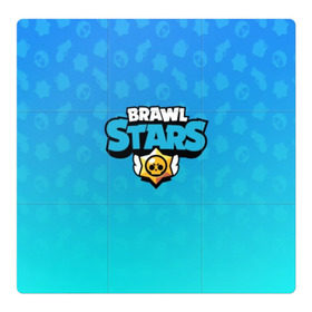 Магнитный плакат 3Х3 с принтом Brawl Stars. в городе Новоалтайск, Полимерный материал с магнитным слоем | 9 деталей размером 9*9 см | 3d | blue | brawl stars | moba | pattern | абстракция | бравл старс | геометрия | жанр | игра | лого | логотип | надпись | паттерн | синий | текстура